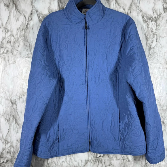 High Fever Quilted Light Blue Jacket Sz XL - Picture 1 of 8